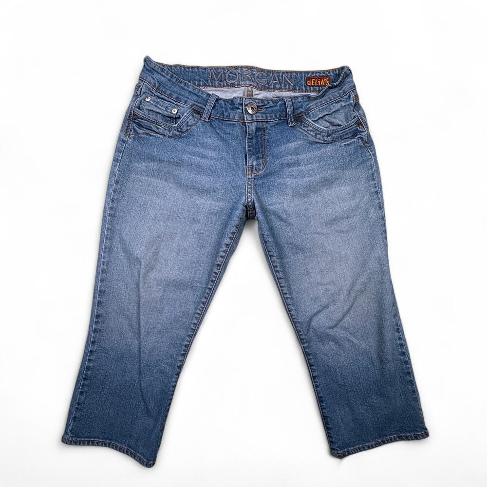 y2k Delia's Morgan Crop Capri Jeans 13/14  32" Waist Vintage